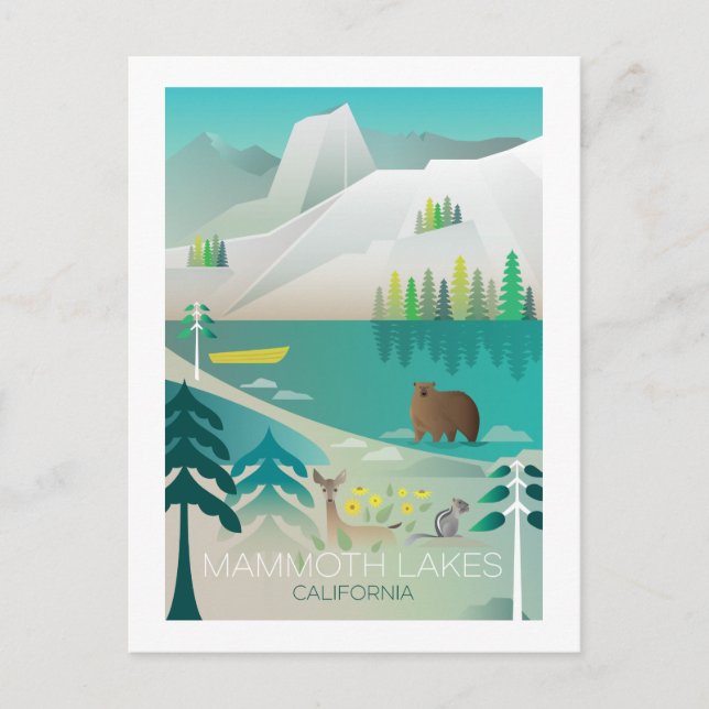 Mammoth Seen, California Postcard Postkarte (Vorderseite)