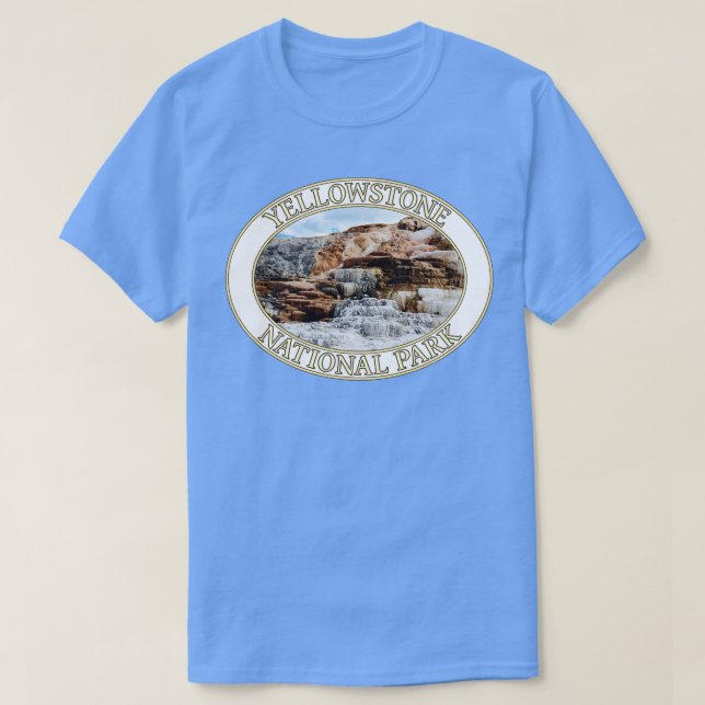 Mammoth Springs at Yellowstone National Park in Wy T-Shirt (Design vorne)