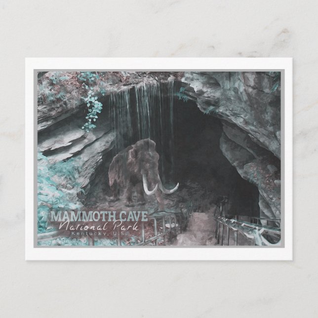 MAMMOTH WATERCOLOR - MAMMOTH CAVE - KENTUCKY US POSTKARTE (Vorderseite)