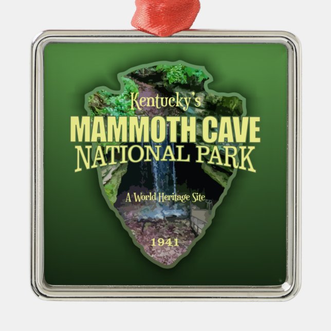 Mammothöhle (Pfeilspitze) Ornament Aus Metall (Vorne)