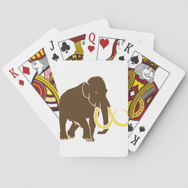 Mammut-Mammut-Eiszeit eiszeit-steinzeit-Elefant Spielkarten (Rückseite)