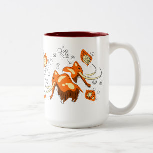 MammutHöhlenmalerei mit Entoptics Zweifarbige Tasse