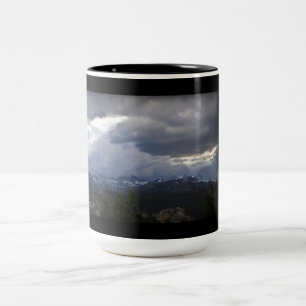 Mammutsee-Minarett-Ansicht Zweifarbige Tasse
