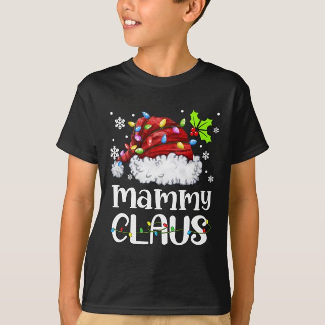 Mammy Claus Weihnachtsmannmütze Weihnachts Weihnac T-Shirt (Vorderseite)