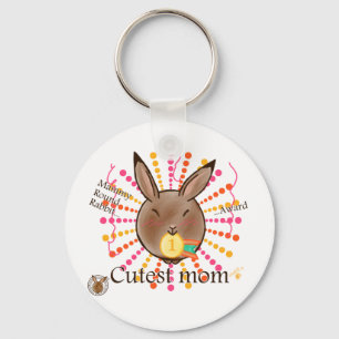 Mammy Round Rabbit-Niedliche Mama Award-Schlüssela Schlüsselanhänger