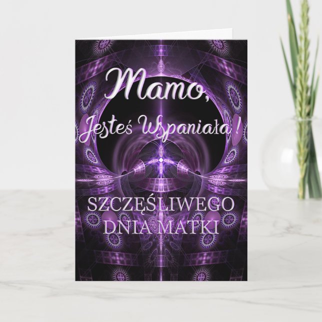 Mamo, carte du jour de mère de Wspaniała-Poli de (Devant)