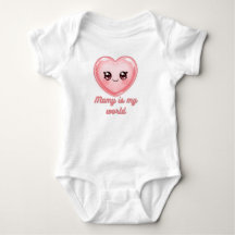 Mamy Is My World Baby Body - Rose Mignon Kawaii