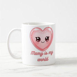 Mamy ist meine Welt Tasse - Süße rosa Kawaii Herz