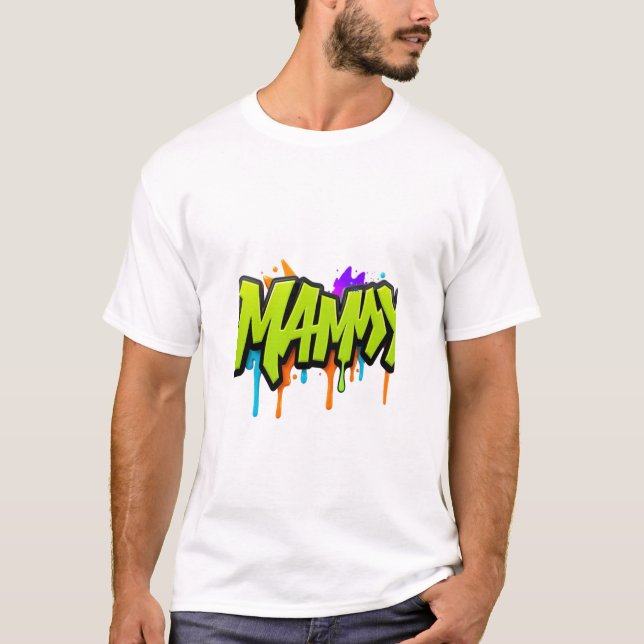 "MAMY text design for t-shirt, bold bubble letters T-Shirt (Vorderseite)