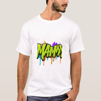 "MAMY-Textildesign für T-Shirt, fett gedruckte Bla T-Shirt