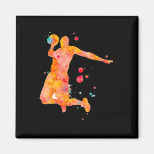 Man Basketball Player Aquarellmalerei Magnet