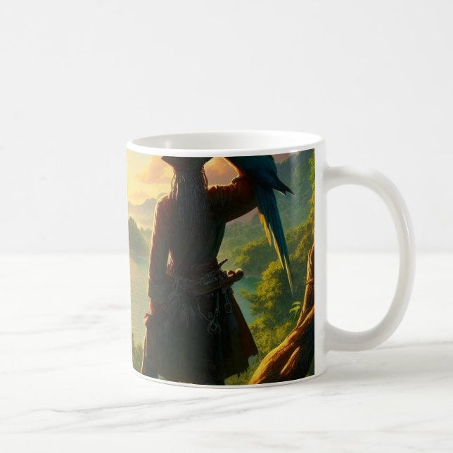 Man & Birt Green Fild San Kaffeetasse (Rechts)