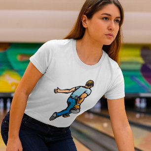 Man Bowling Womens T - Shirt