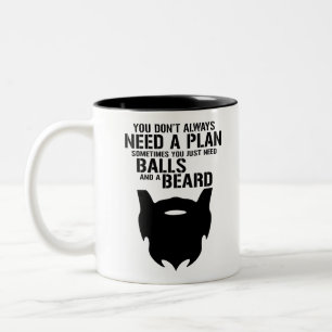 Man braucht nicht immer einen Plan, manchmal einfa Zweifarbige Tasse