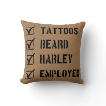 MAN CAVE BIKER PILLOW