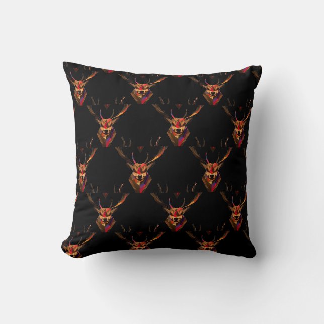 Man Cave Deer Pillow Kissen (Vorderseite)