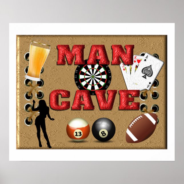 MAN CAVE DRINT POSTER (Vorne)
