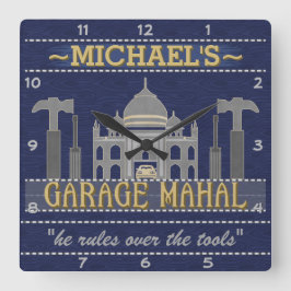 Man Cave Funny Garage Mahal Tools | INDIVIDUELLE N Quadratische Wanduhr