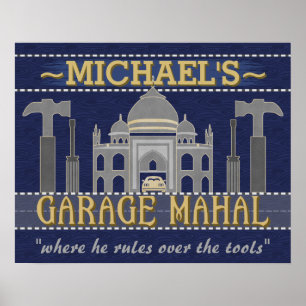 Man Cave Garage Mahal Funny Typ Spaß Benutzerdef Poster