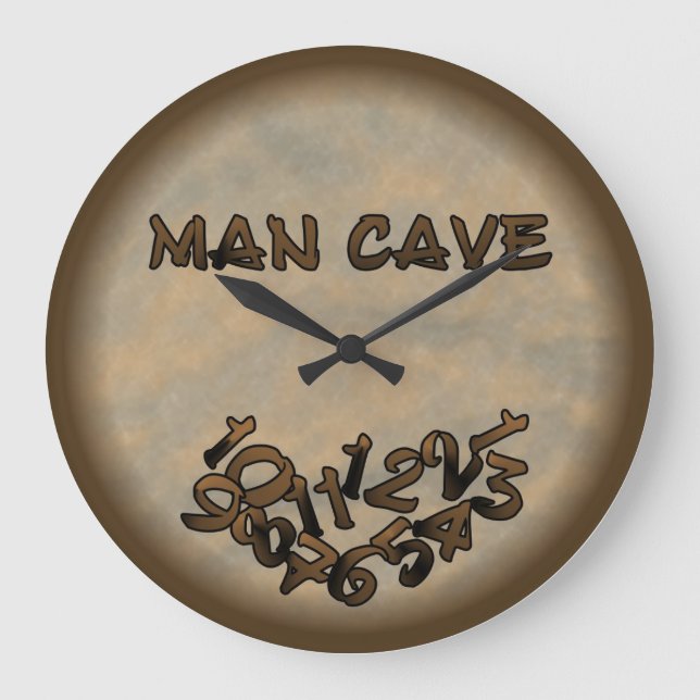 Man Cave Große Wanduhr (Vorderseite)
