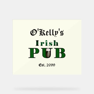 Man Cave Irish Pub Bar Taverne Akryllische Zeichen Acrylschild