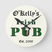 Man Cave Irish Pub Bar Taverne Wall Horloge