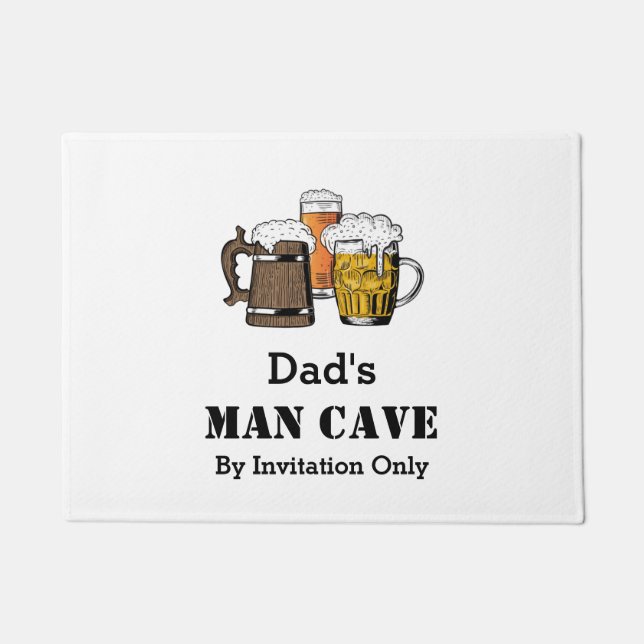MAN CAVE Neuheit Drei Biere ZOLLBAR Fußmatte (Vorderseite)