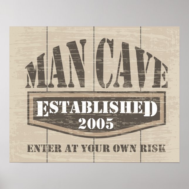 Man Cave Poster - 2005 gegründet (Vorne)