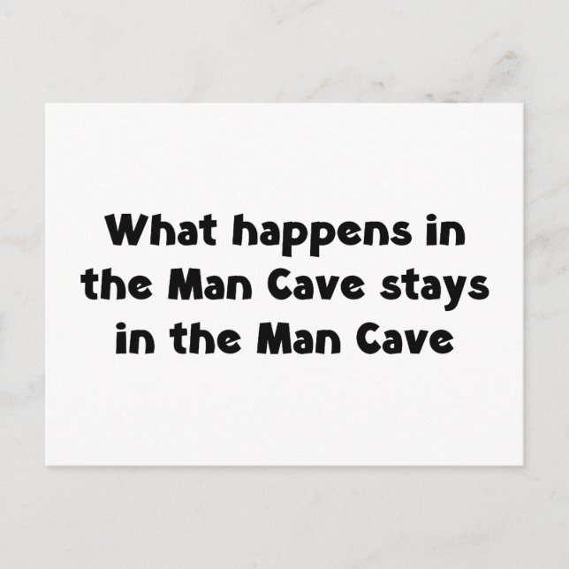 Man Cave Postkarte (Vorderseite)