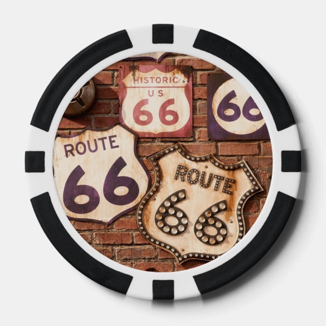 Man Cave Route 66 Art 2 Pokerchips (Vorderseite)