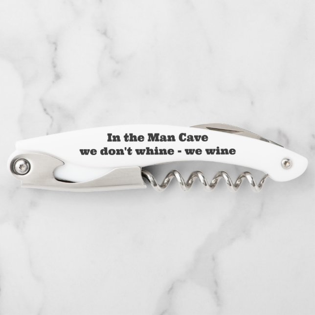 Man Cave White Corkschraube Kellnermesser (Vorderseite)