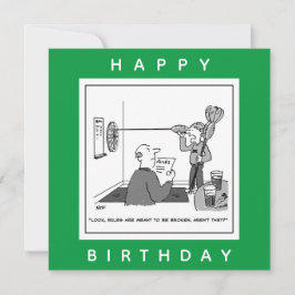 Man Cheat am Darts-Cartoon Karte