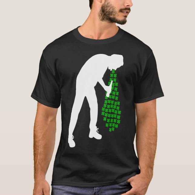 Man Drink Beer St Patricks Day Beer T-Shirt (Vorderseite)