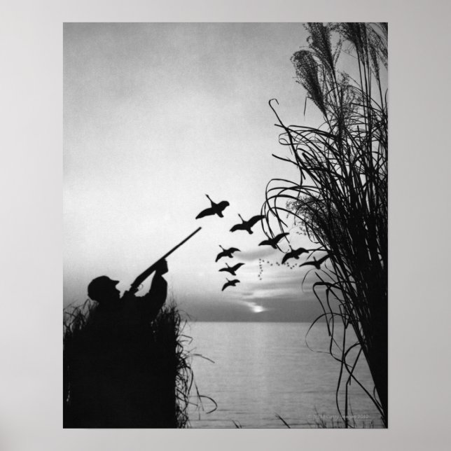 Man Duck Hunting Poster (Vorne)