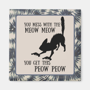 Man durcheinander mit Meow, man bekommt Pinkkatze Magnet