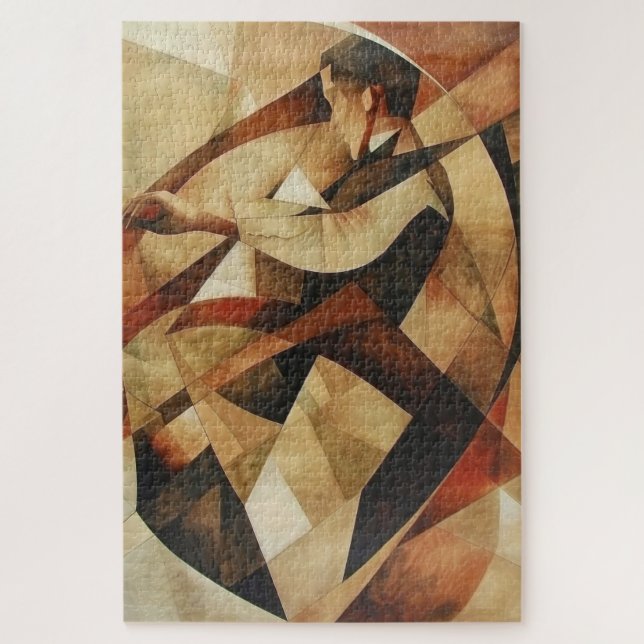 Man Enveloped in Abstraction Canvas (Vertikal)