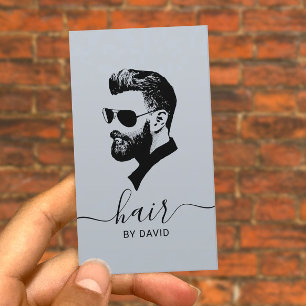 Man Fashion Hair Stylist Barbershop Visitenkarte