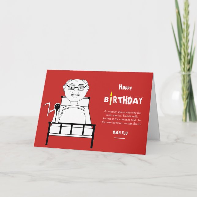 Man Flu Birthday Card Karte (Vorderseite)