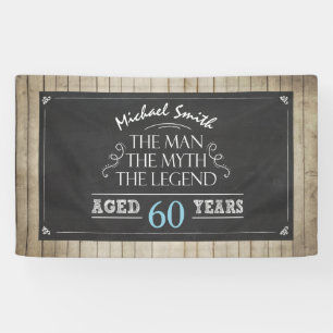 Man Geburtstagsbanner Man Myth Legend Rustikales H Banner