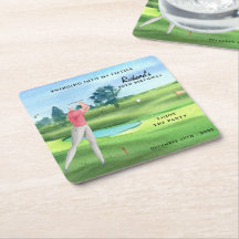 Man Golf Player Swinging Fifties 50th Birthday