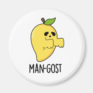 Man-gost Funny Halloween Mango Fruchtghost Pun Magnet