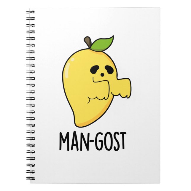 Man-gost Funny Halloween Mango Ghost Pun Notizblock (Vorderseite)
