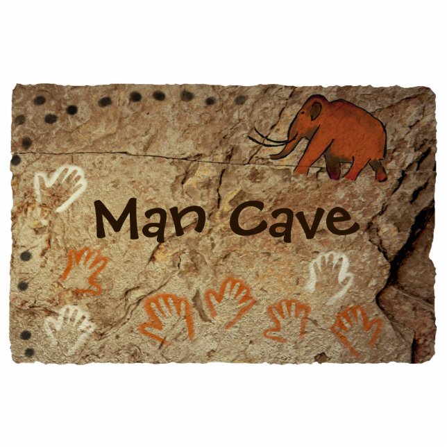 Man Höhle - Eiszeit Höhle Kunst Fotoskulptur Magnet (Vorne)