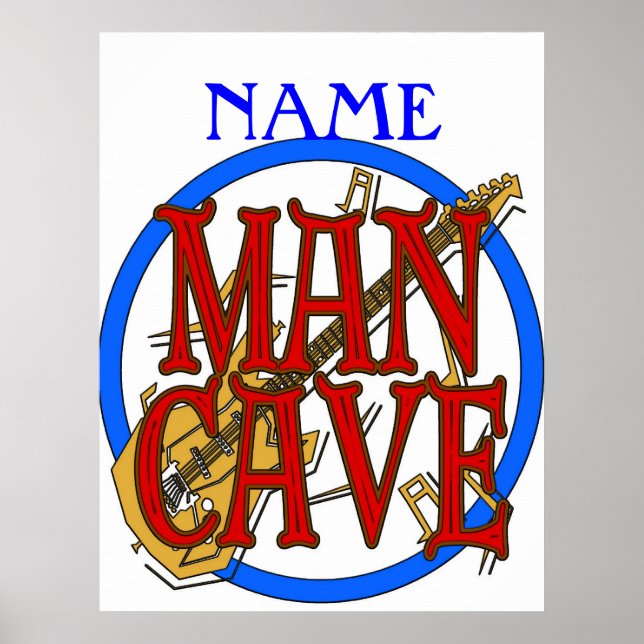 Man Höhle, NAME hinzufügen Poster (Vorne)