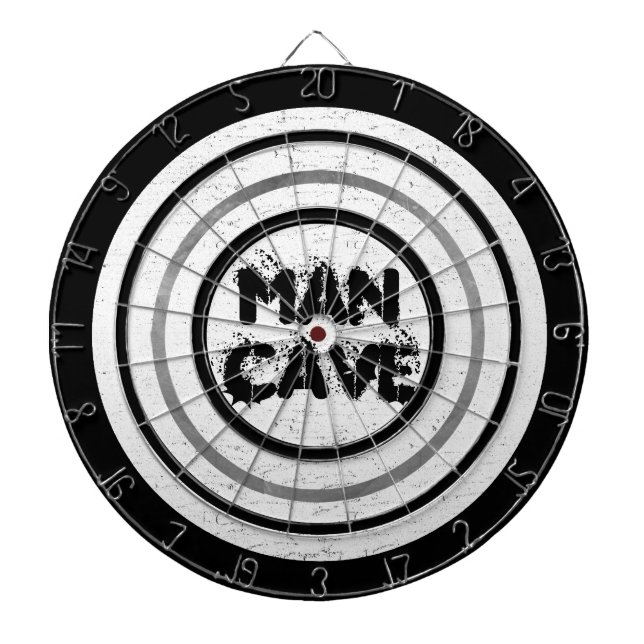Man Höhle White Wood Regulation Dart Board Dartscheibe (vorne)