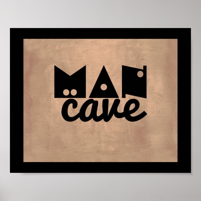 Man Höhle Zitat Poster fett Text Not Sepia (Vorne)