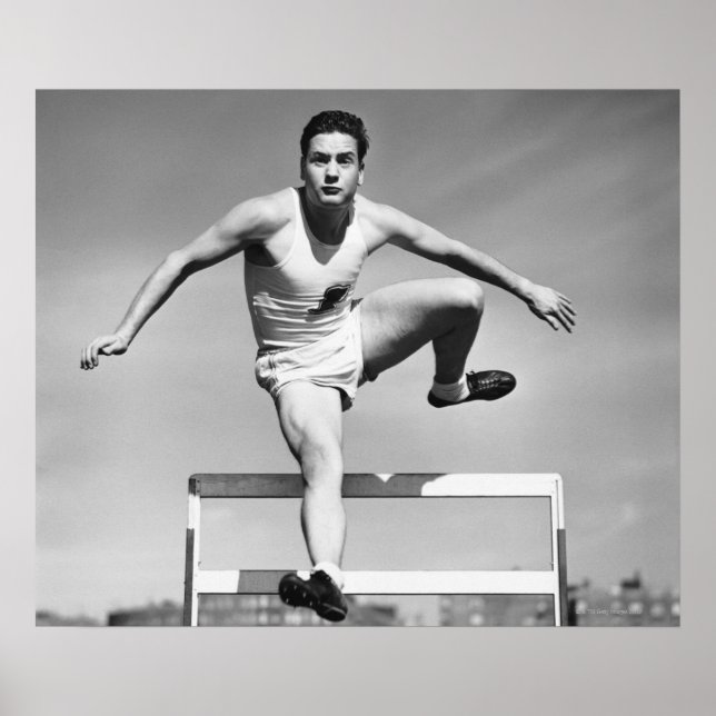 Man Hurdling Poster (Vorne)