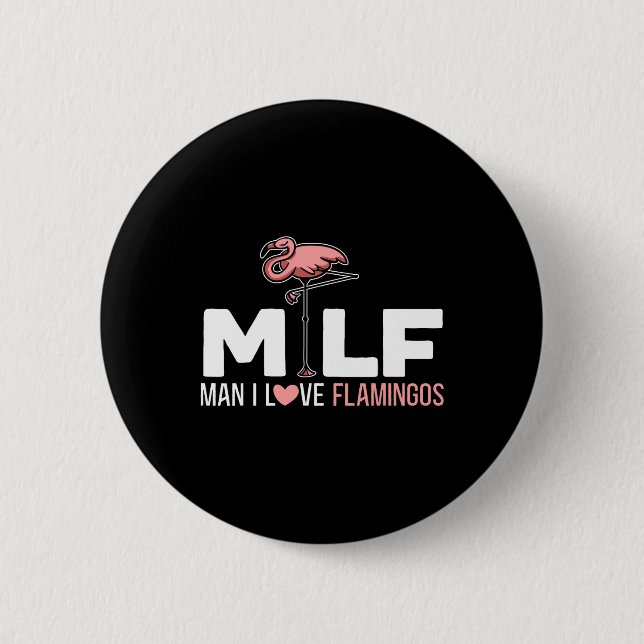 Man I Liebe Flamingos Bird Lover Summer Flamingo Button (Vorderseite)