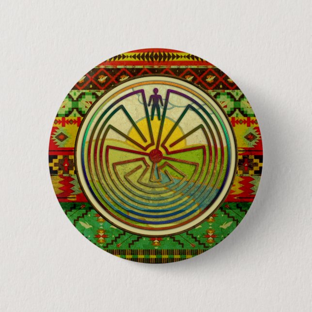 MAN IN DER MAZE-Landschaft + Hintergrund Button (Vorderseite)
