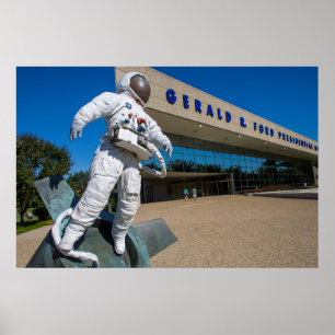 Man In Space Sculpture Poster